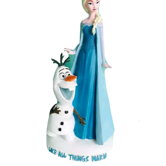 Disney Frozen 14" Elsa with Olaf Statue Figurine " I Like All Things Warm 🥶 - Picture 2 of 12